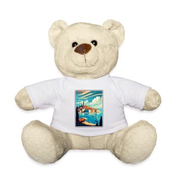 Novigrad Kroatien Vintage Reiseposter Souvenir - Teddy - Weiß - Vorne