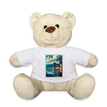 Bregenz Autriche Vintage voyage affiche WPA Souvenir - Nounours - blanc - Devant