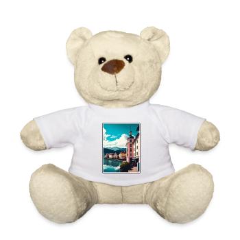 Klagenfurt Österreich Vintage Reiseposter Souvenir - Teddy - Weiß - Vorne