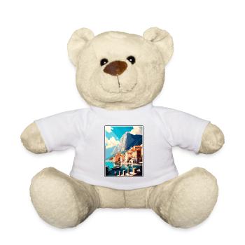 Makarska Kroatien Vintage Reiseposter Souvenir - Teddy - Weiß - Vorne