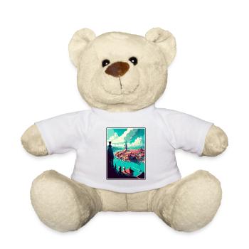 Zürich Schweiz Vintage Reiseposter Souvenir - Teddy - Weiß - Vorne