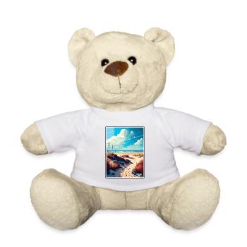 Terschelling Pays-Bas Vintage Voyage Poster WPA - Nounours - blanc - Devant