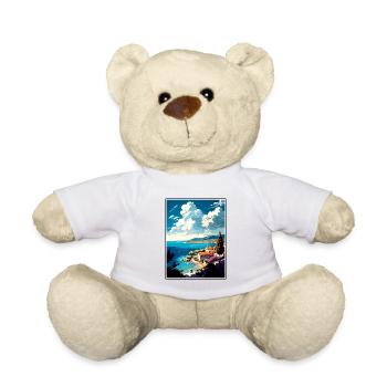 Île de Brac Croatie Vintage voyage affiche Souvenir - Nounours - blanc - Devant