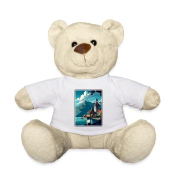 Montreux Schweiz Vintage Reiseposter WPA Kunst - Teddy - Weiß - Vorne