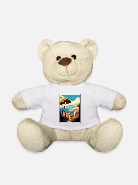 Antibes Frankreich Vintage Reiseposter WPA Souvenir - Teddy - Weiß