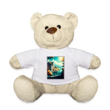 Genf Schweiz Vintage Reiseposter Souvenir - Teddy - Weiß - Vorne