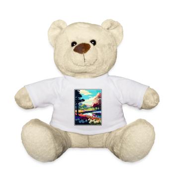 Keukenhof Gardens Niederlande Reiseposter - Teddy - Weiß - Vorne