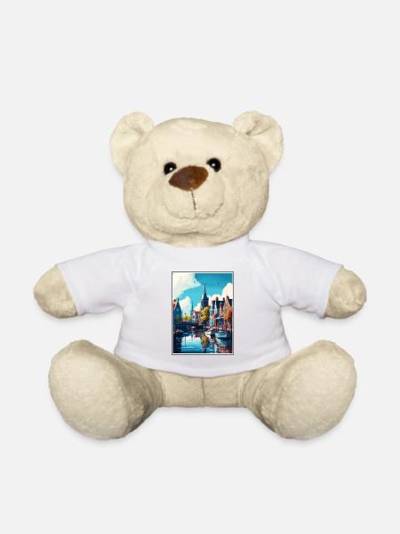 Sneek Niederlande Vintage Reiseposter Souvenir - Teddy - Weiß