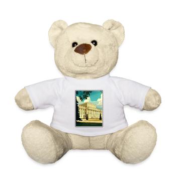 Schönbrunn Palace Austria Vintage Travel Poster - Teddy Bear - white - Front