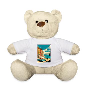 Trieste Italie Vintage voyage affiche WPA Souvenir - Nounours - blanc - Devant