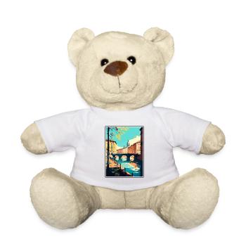 Turin Italien Vintage Reiseposter WPA Souvenir - Teddy - Weiß - Vorne