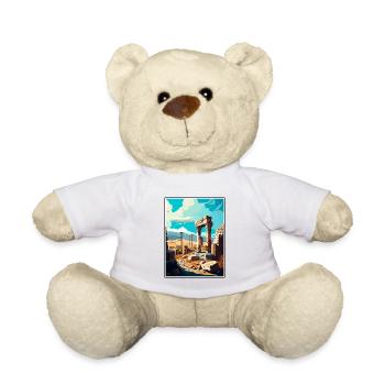 Göbeklitepe Turquie Vintage voyage affiche Souvenir - Nounours - blanc - Devant