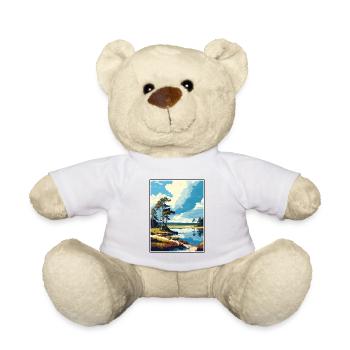 Utrechtse Heuvelrug Netherlands Travel Poster - Teddy Bear - white - Front