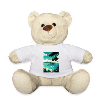 San Sebastian, Spanien, Vintage, Reiseposter, Souvenir - Teddy - Weiß - Vorne