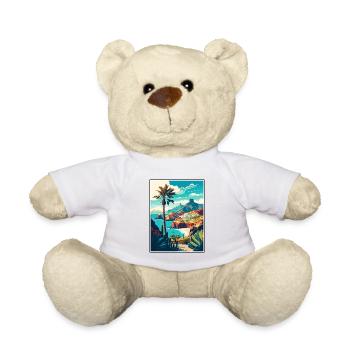 Gran Canaria Espagne Vintage voyage affiche Souvenir - Nounours - blanc - Devant