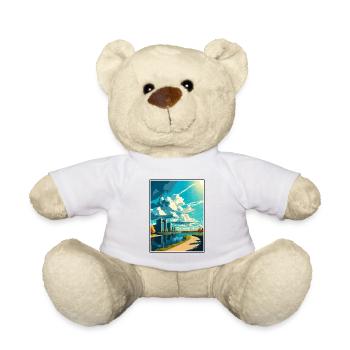 Almere Pays-Bas Vintage voyage affiche Souvenir - Nounours - blanc - Devant