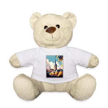 Dortmund Deutschland Vintage Reiseposter Souvenir - Teddy - Weiß - Vorne
