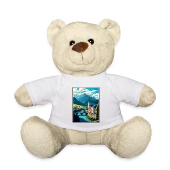 Golling An der Salzach Österreich Reiseplakat - Teddy - Weiß - Vorne