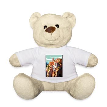 Cuenca Espagne Vintage voyage affiche WPA Souvenir - Nounours - blanc - Devant