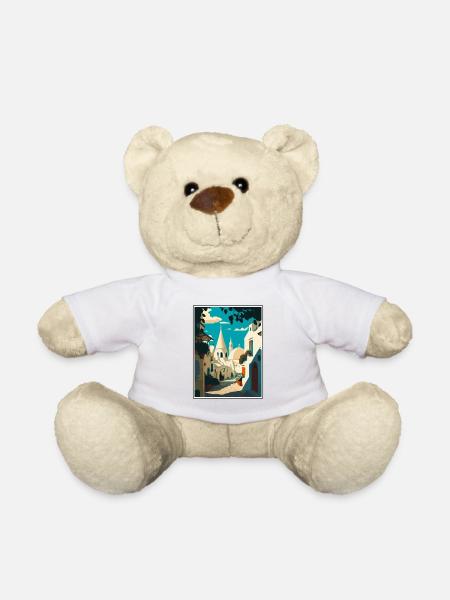 Alberobello Italien Vintage Reiseposter Souvenir - Teddy - Weiß