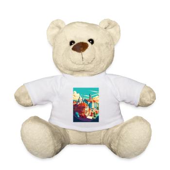 Bratislava Slovaquie Vintage voyage affiche Souvenir - Nounours - blanc - Devant