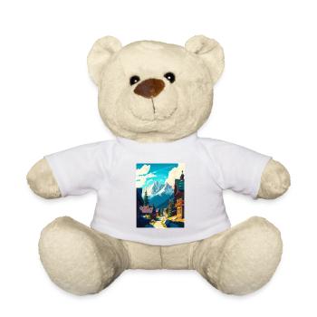 Zakopane Poland Polish Vintage Travel Poster WPA - Teddy Bear - white - Front