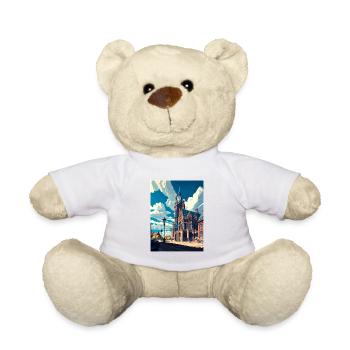 Leipzig Deutschland Vintage Reiseposter WPA Souvenir - Teddy - Weiß - Vorne