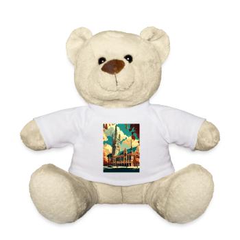 Munich Allemagne Vintage voyage affiche WPA Souvenir - Nounours - blanc - Devant