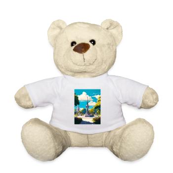 Savannah Georgia Vintage Travel Poster Souvenir - Teddy Bear - white - Front