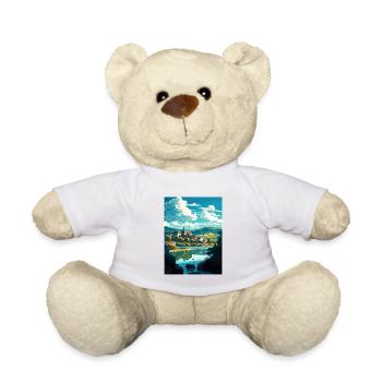 Dordogne Dekoration Vintage Reiseposter Souvenir - Teddy - Weiß - Vorne