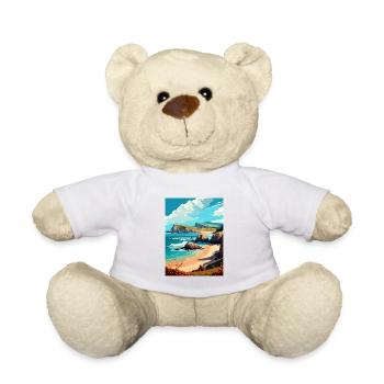Cantabria Spain Vintage Travel Poster WPA Souvenir - Teddy Bear - white - Front
