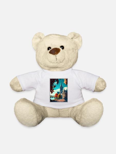Bonn Deutschland Vintage Reiseposter WPA Souvenir - Teddy - Weiß