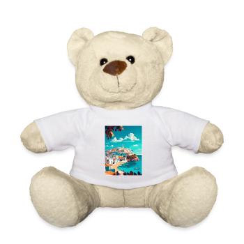 Ibiza Spain Vintage Travel Poster WPA Souvenir - Teddy Bear - white - Front