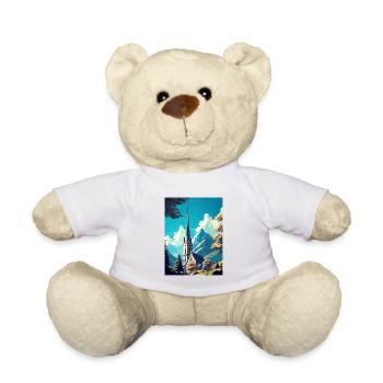 Lourdes Frankreich Vintage Reiseposter WPA Souvenir - Teddy - Weiß - Vorne