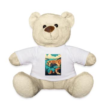 Dubrovnik Kroatien Vintage Reiseposter Souvenir - Teddy - Weiß - Vorne