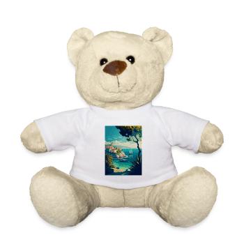 Antibes Frankreich Vintage Reiseposter WPA Souvenir - Teddy - Weiß - Vorne