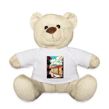 Pamplona Spanien Vintage Reiseposter WPA Souvenir - Teddy - Weiß - Vorne