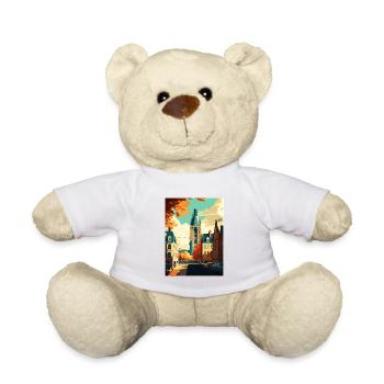 Maastricht Pays-Bas Vintage voyage affiche WPA - Nounours - blanc - Devant