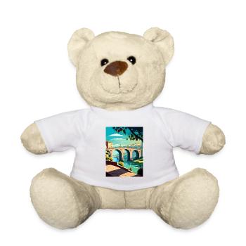 Chaves Portugal Funchal Vintage Reiseposter WPA - Teddy - Weiß - Vorne