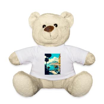 Naples Italy Decoration Vintage Travel Poster WPA - Teddy Bear - white - Front