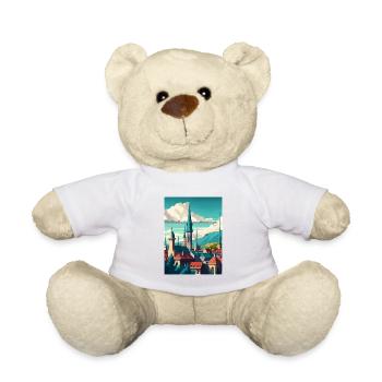 Bern Schweiz Vintage Reiseposter Souvenir - Teddy - Weiß - Vorne