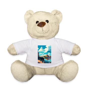 Göteborg Suède Vintage voyage affiche Souvenir - Nounours - blanc - Devant