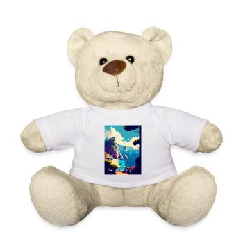 Capri Italy Decoration Vintage Travel Poster WPA - Teddy Bear - white - Front