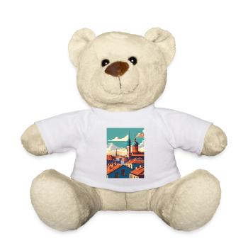 Zagreb Kroatien Skyline Vintage Reiseposter WPA - Teddy - Weiß - Vorne