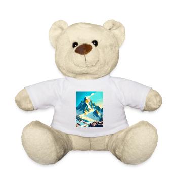 Dachstein Autriche Doher Vintage Affiche de voyage WPA - Nounours - blanc - Devant