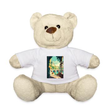 Avignon France Vintage Travel Poster WPA Souvenir - Teddy Bear - white - Front