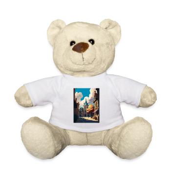 Beaune Frankreich Vintage Reiseposter WPA Souvenir - Teddy - Weiß - Vorne