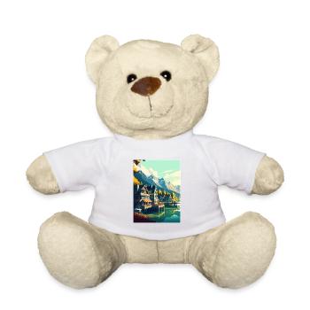 Interlaken Schweiz Vintage Reiseposter WPA - Teddy - Weiß - Vorne