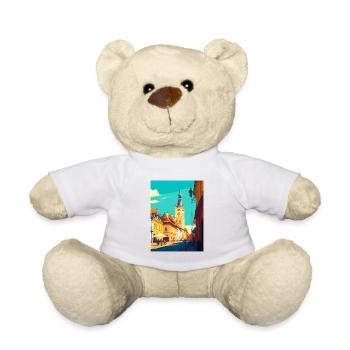 Sibui Roumanie Vintage voyage affiche WPA Souvenir - Nounours - blanc - Devant