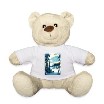 Lappland Finnland Insel Vintage Reiseposter WPA - Teddy - Weiß - Vorne